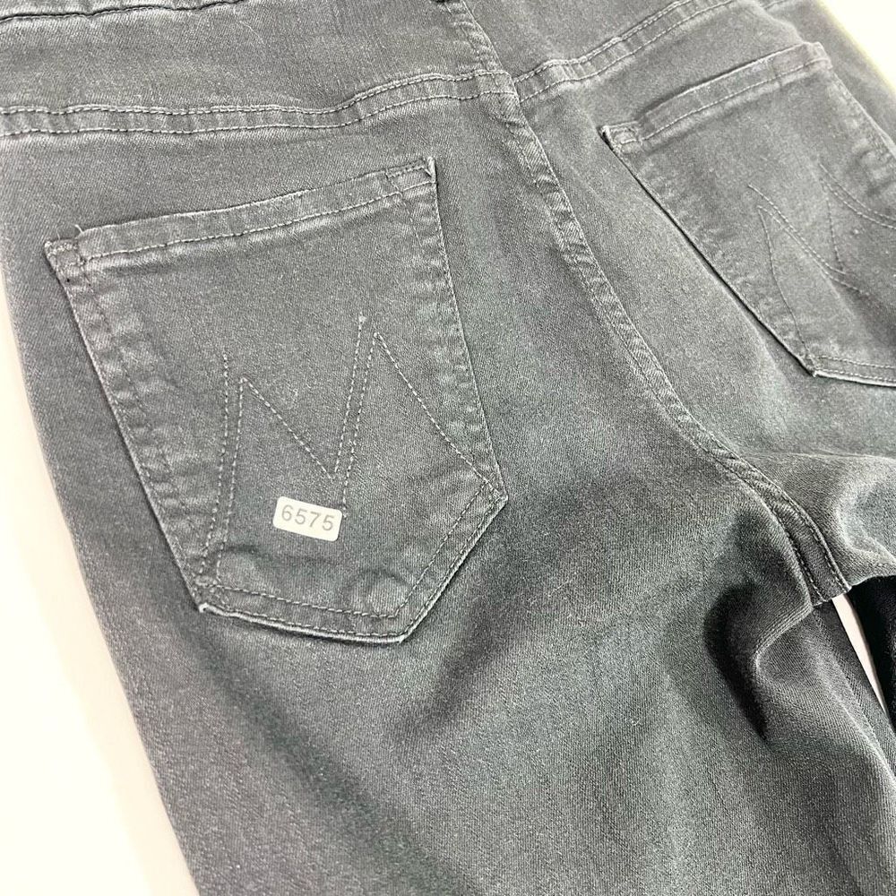 Mother Looker Ankle Fray Guilty Glitter Racer Jeans Womens 29 Black Frayed Hem - Picture 14 of 14